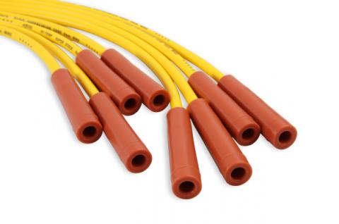 Spark Plug Wire Set Super Stock Graphite Core 8MM GM V8 1975-90 Yellow This 8MM Custom Fit Super Stock Spark Plug Wire Set Fits Select GM V8 Applications 1975-90 ACCEL