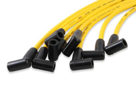 Spark Plug Wire Set Super Stock Graphite Core 8MM GM V8 1975-90 Yellow This 8MM Custom Fit Super Stock Spark Plug Wire Set Fits Select GM V8 Applications 1975-90 ACCEL