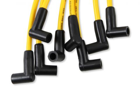 Spark Plug Wire Set Super Stock Graphite Core 8MM GM V8 1975-90 Yellow This 8MM Custom Fit Super Stock Spark Plug Wire Set Fits Select GM V8 Applications 1975-90 ACCEL