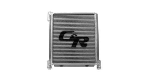 Oil Cooler - DLM 32mm Single Pass 12 Inch x 11.25 Inch -12 Males and 1/2 Inch NPT Temp Sensor Bung C&amp;R Racing