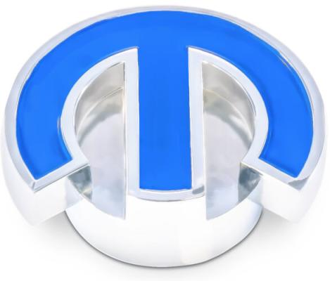 Deluxe Air Cleaner Center Nut MOPAR Omega Style Chrome w/Blue Proform