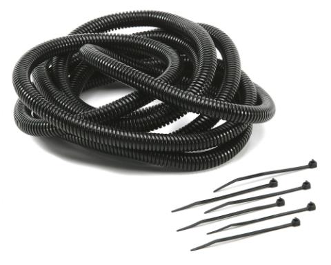 Split Wiring Loom 3/8 Inch Black 8 Foot Length Mr Gasket
