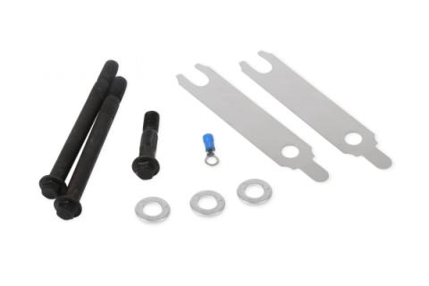 Mini Starter Chevrolet Zinc/Natural Inline  Bolts with Shims, fits 153/168 Tooth Flywheel/Flexplate Mr Gasket