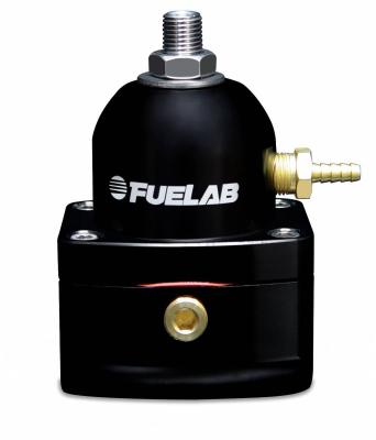 Universal EFI Electronic Fuel Injection Adjustable Fuel Pressure Regulator In-Line 25-90 psi 1  -6AN Inlet 1  -6AN Return Black FUELAB