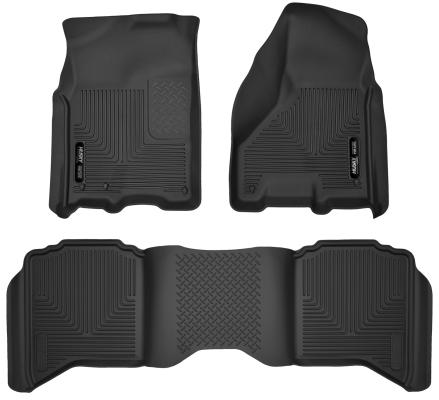 X-act Contour Front &amp; 2nd Seat Floor Liners For 2009-2024 Ram 1500/2500, 1500 Classic, 2500, 3500 Husky Liners