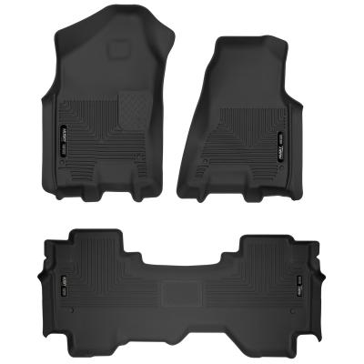 X-act Contour Front &amp; 2nd Seat Floor Liners For 2019-2024 1500 Extended Cab Husky Liners