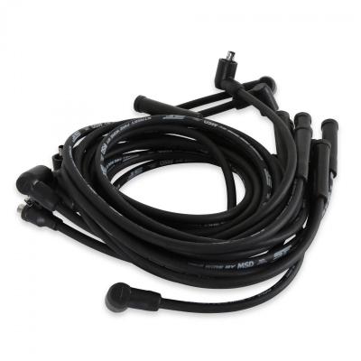 Street-Fire Wire Set Chrys. 383-440 Socket The Terminals Are Covered In Black Boots That Protect The Conductor From Engine Heat To Ensure Spark Delivery MSD Ignition
