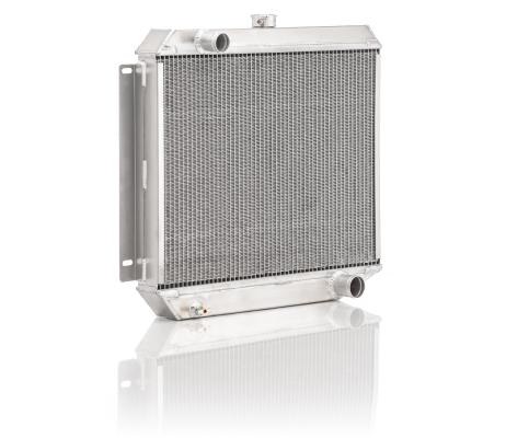 Downflow Radiator Factory-Fit Natural Finish for 63-65/71-73 Dodge B-Body Coronet/Charger w/Std Trans Driver Upper/Passenger Lower Be Cool Radiator