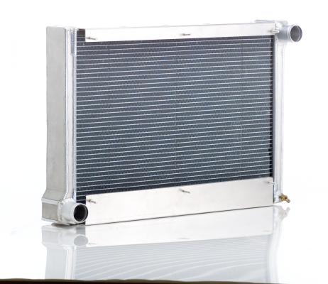 Radiator Factory-Fit Polished Finish for 63-1/2 Ford Galaxie w/Std Trans Be Cool Radiator