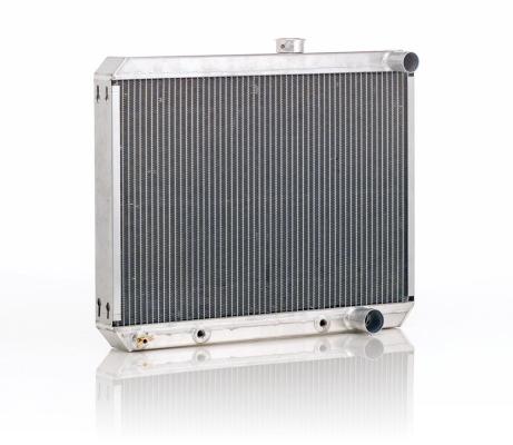 Downflow Radiator Factory-Fit Natural Finish for 64-65 Pontiac GTO/LeMans/Tempest w/Auto Trans 25 Inch W x 20 Inch H Be Cool Radiator