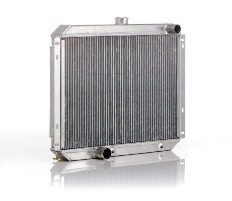 Downflow Radiator Factory-Fit Polished Finish for 61-65 Dodge B-Body Coronet/Charger w/Auto Trans Driver Lower/Driver Upper Be Cool Radiator