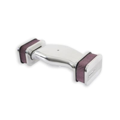 Powercharger Air Cleaner Hi Tek Air Cleaner Assembly, Low Profile, Highly Polished, (7.8 x18.3x3) Holley