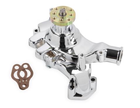 Water Pump Aluminum Chrome Plated Big Block Chevrolet Long Neck Water Pump Mr Gasket