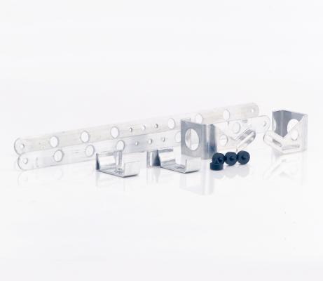 Polished Finish Set of Brackets For Dual 11 Inch Fans Set of 6 Be Cool Radiator