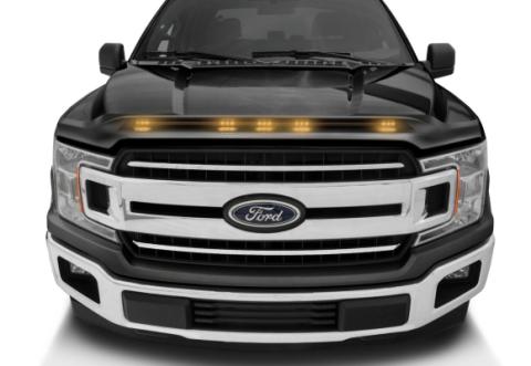 Aeroskin Lightshield Color-Match Hood Protector for 2016-2018 Ford F-150 Shadow Black AVS