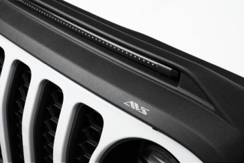 Aeroskin LightShield Hood Shield for 2018-2026 Jeep Wrangler and More Door Black AVS