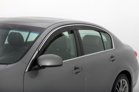 Ventvisor Deflector for 2006-2013 Lexus Is250/Is350 Smoke w/Chrome Trim Low Profile 4 Piece AVS