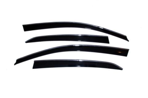 Ventvisor Deflector for 2018-2022 Honda Accord Smoke w/Chrome Trim Low Profile 4 Piece AVS