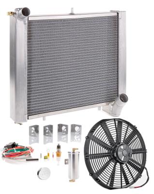 Radiator Module Factory-Fit Polished Finish for 63-72 Chevrolet Corvette w/Std Trans Be Cool Radiator