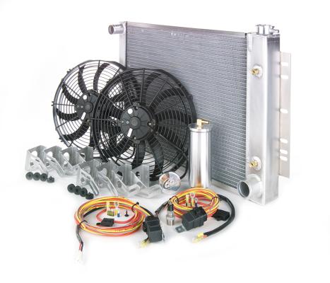 Radiator Module Factory-Fit Polished Finish for 70-74 Dodge E-Body Plymouth E-Body w/Std Trans Driver 400-1000 HP Be Cool Radiator