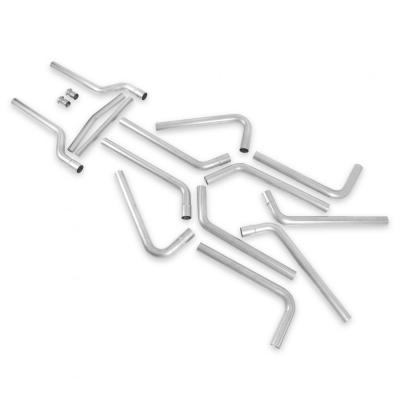 U-Fit Dual Exhaust Kit 16 Pc. Universal Dual Exhaust Tubing Kit 3.00-Inch Mandrel-Bent 409 Stainless Steel Tubing Flowmaster