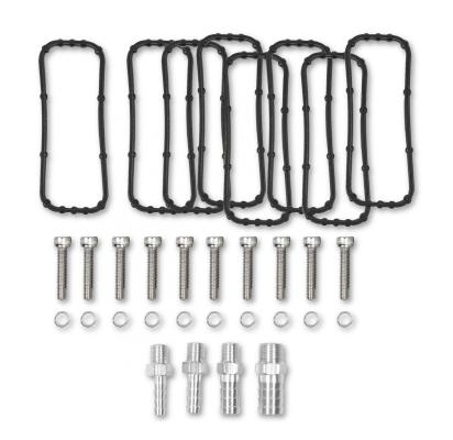 Low-Profile Sheet Metal Fabricated Intake Manifold GM Ls1/Ls2/Ls6 Hi-Ram 92Mm Throttle Body Opening + Fuel Rail Kit Silver With Logo Low Profile Mounting Provision For Map Sensor On Rear Of Intake Plenum Use GM #12592525 Sniper EFI