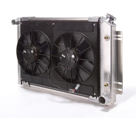 Radiator Module Factory-Fit Natural Finish for 64-65 Chevrolet Chevelle/El Camino/Malibu w/Auto Trans Be Cool Radiator