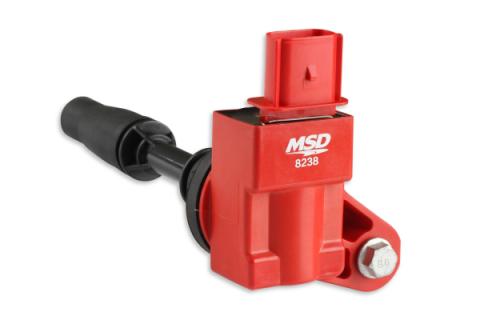 MSD Ignition Coil Blaster Series GM 4-Cyl Engines Red 2013-Present GM Vehicles 2.0L Turbo/2.5L Non-Turbo 4-Cylinder MSD Ignition