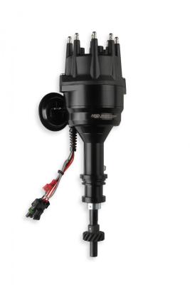 MSD Black Distributor, Ford, 351C-460, Ready-To-Run, Steel Gear MSD'S Black Distributor With Small Diameter Cap And Ready To Run W/Vacuum Advance And Steel Gear, No Ignition Box Needed MSD Ignition