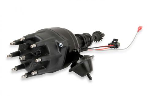 MSD Black Distributor, Ford 289/302, Ready-To-Run, Steel Gear MSD'S Black Distributor With Small Diameter And Ready To Run W/Vacuum Advance And Steel Gear, No Ignition Box Needed MSD Ignition