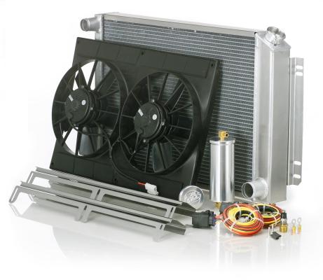 Downflow Radiator Module Factory-Fit Polished Finish Show and Go for 70-74 E-Body Challenger/Challenger R/T/Challenger w/Auto Trans Be Cool Radiator