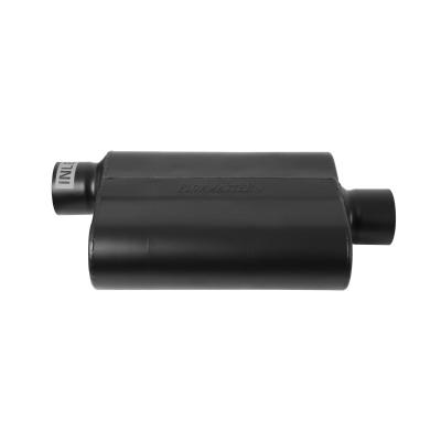 40 Series Delta Flow Chambered Muffler 40 Delta Flow Stainless Steel 3.00 Offset In 3.00 Center Out Aggressive Sound Flowmaster