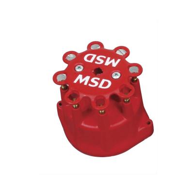 MSD Distributor Cap, Pro-Billet Marine, Ford, Red MSD Ignition
