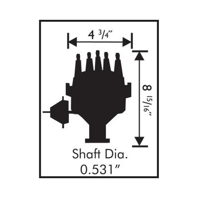 Ford 351W Street Pro-Billet Small Diameter Distributor For 351W, Includes Iron Gear And Vacuum Advance. Must Be Used With An MSD 6, 7 Or 8-Series Ignition MSD Ignition