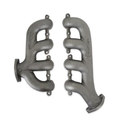LS Swap Exhaust Manifolds Rear Dump Sbc Exit Natural Cast Multi-Fit GM Gen III, Iv LS Engines 2.50-In. Outlet Hooker BlackHeart