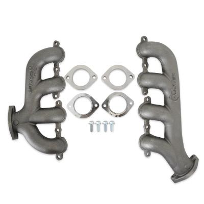 LS Swap Exhaust Manifolds Rear Dump Sbc Exit Natural Cast Multi-Fit GM Gen III, Iv LS Engines 2.50-In. Outlet Hooker BlackHeart