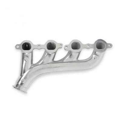 LS Turbo Exhaust Manifolds Multi-Fit GM LS Turbo Exhaust Manifolds 3.0 Inch Turbo Outlet, 2.25 Inch Cross-Over Connection, Silver Ceramic Finish Hooker BlackHeart
