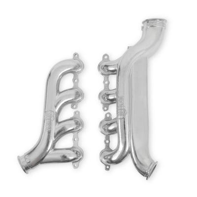 LS Turbo Exhaust Manifolds Multi-Fit GM LS Turbo Exhaust Manifolds 3.0 Inch Turbo Outlet, 2.25 Inch Cross-Over Connection, Silver Ceramic Finish Hooker BlackHeart