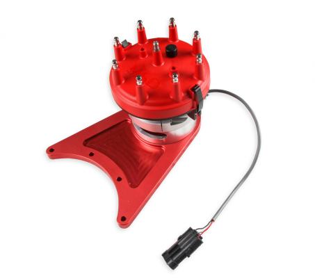 MSD Front Drive Distributor With Adjustable Cam Sync Small Block Chevy Front Drive Distributor With Adjustable Hall-Effect Cam Sync Sensor Ideal For Triggering EFI Systems MSD Ignition