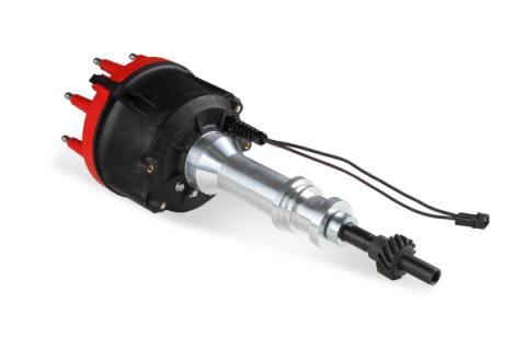 Distributor, Billet Ford 351W, For Edelbrock Victor Jr, W/Steel Gear MSD'S Billet Distributor For Use With Edelbrock Victor Jr. Intake Manifold, W/Steel Gear. Requires The Use Of MSD 6, 7, 8 Series Ignition MSD Ignition