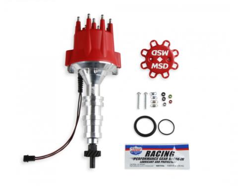 MSD Distributor Ford Fe, Steel Gear MSD'S Pro-Billet Distributor W/Red Cap And Steel Gear, Requires The Use Of MSD 6, 7, 8 Series Ignition MSD Ignition