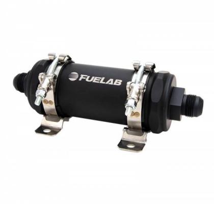 PRO Series Extreme Flow In-Line Fuel Filter 10GPM -12AN Inlet/10AN Outlet 6 Micron Fiberglass Element Matte Black FUELAB