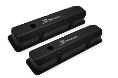 Valve Cover Fabricated Aluminum Ford Fe Tall Black Finish 1958-1976 Ford Fe 332-428 Cubic Inch Short Bolt Sniper EFI
