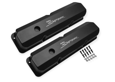 Valve Cover Fabricated Aluminum Ford Fe Tall Black Finish 1958-1976 Ford Fe 332-428 Cubic Inch Short Bolt Sniper EFI