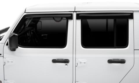 Ventvisor Deflector for 2018-2026 Jeep Wrangler and More Smoke Low Profile Outside Mount 4 Piece AVS