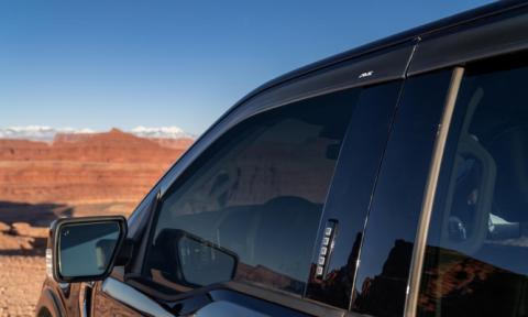 Ventvisor Deflector for 2022-2025 Rivian R1t Smoke Low Profile Outside Mount 4 Piece AVS