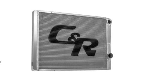 Radiator Universal CR Performance Double Pass Closed 28 Inch x  Inch 1-3/4 Inch High Outlet C&amp;R Racing