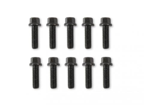 Header Bolts M8-1.25 25mm Hex Head Black Oxide Fits GM LS or LT Series Engines Mr Gasket