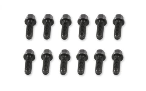 Header Bolts M8-1.25 25mm Hex Head Black Oxide Fits GM LS or LT Series Engines Mr Gasket