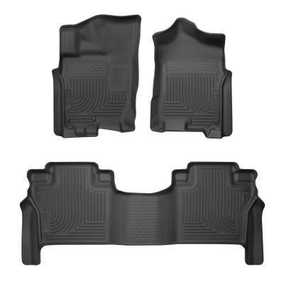 Weatherbeater Front &amp; 2nd Seat Floor Liners For 2017-2019 TITAN XD Husky Liners